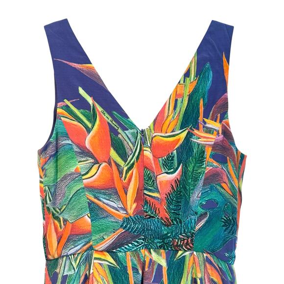 NWT Ala Von Auersperg Birds of Paradise Crepe De Chine Silk Sleeveless Jumpsuit - Picture 9 of 13